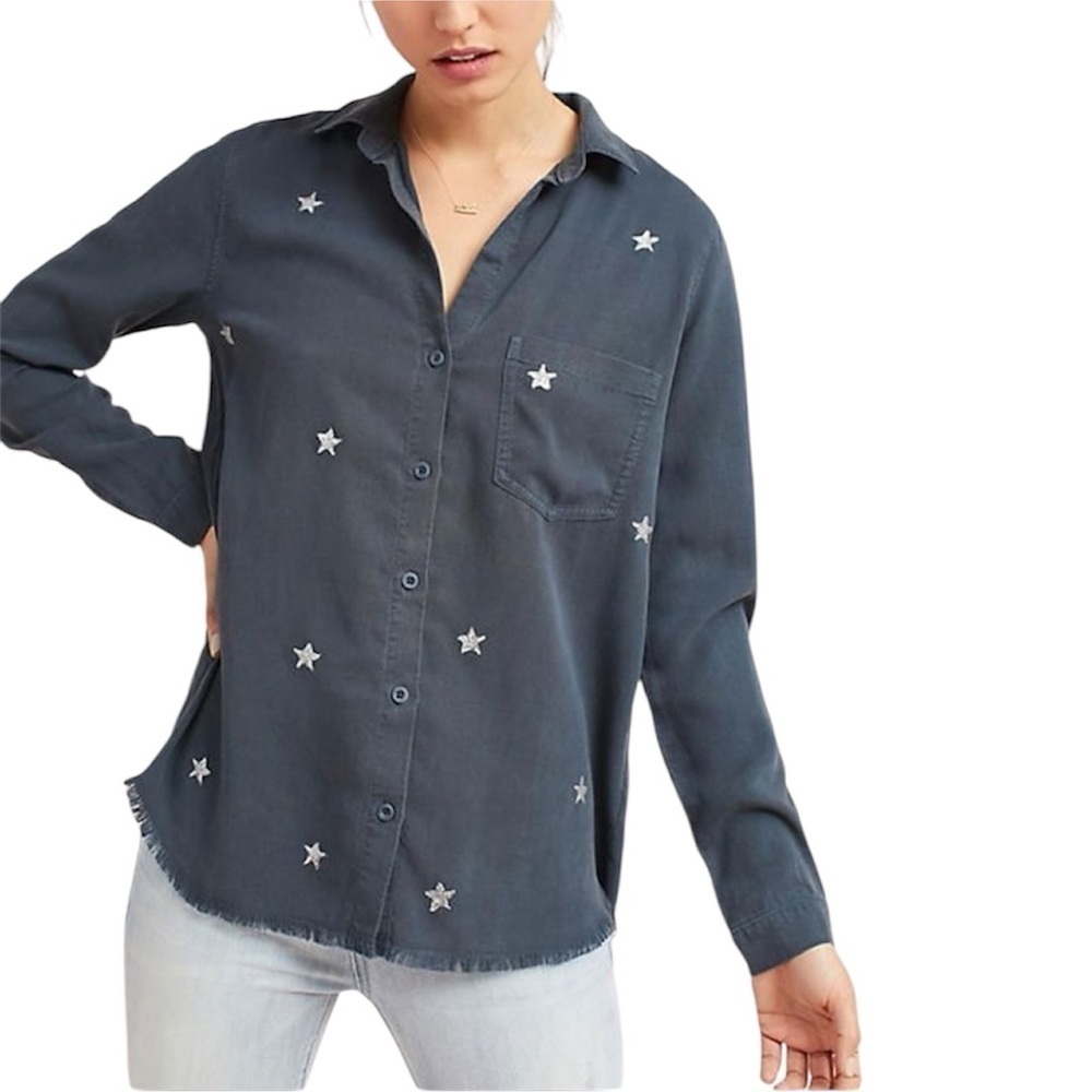 Anthropologie Cloth & Stone Stargazer Button Down Shirt